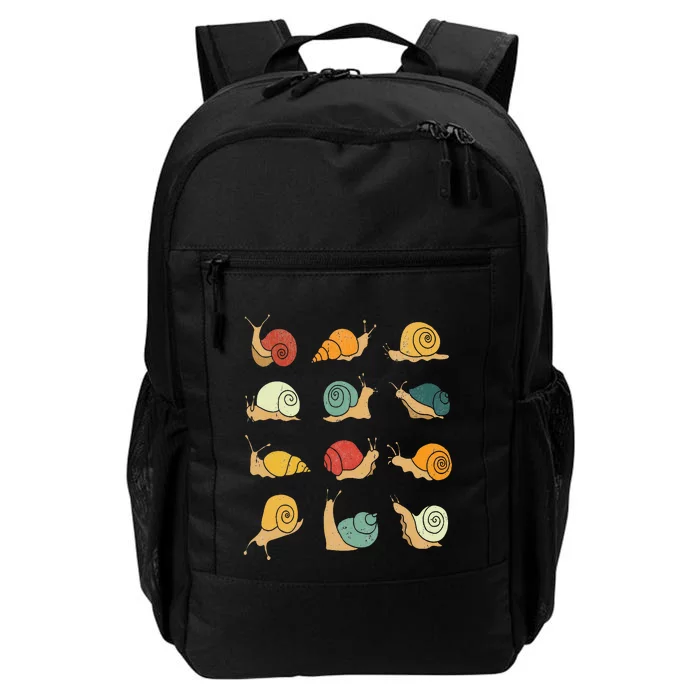 Beautifully Illustrated Snails Vintage Snail Lover Daily Commute Backpack