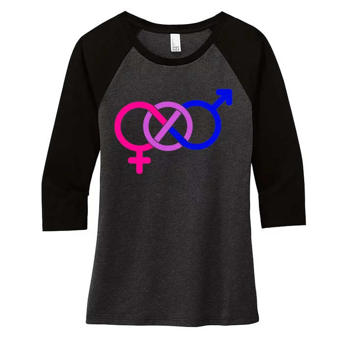 Bisexual Bi Pride Shirt Gay Parade LGBTQ Women's Tri-Blend 3/4-Sleeve Raglan Shirt