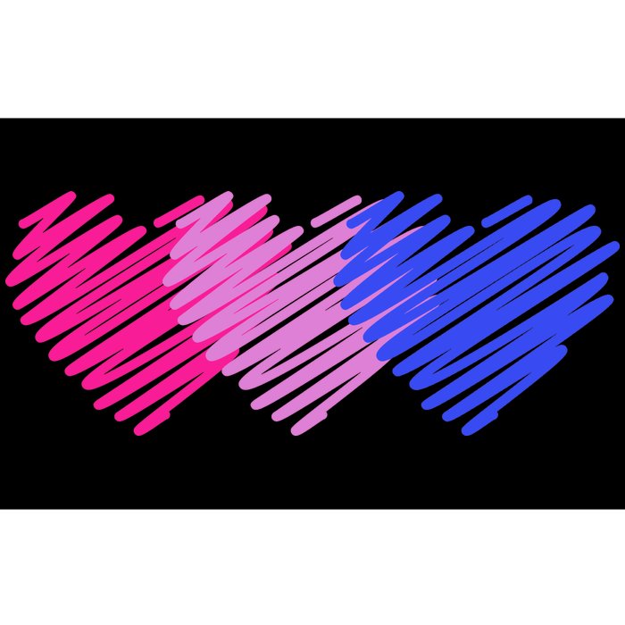 Bisexual Flag Hearts Love LGBT Bi Pride Bumper Sticker