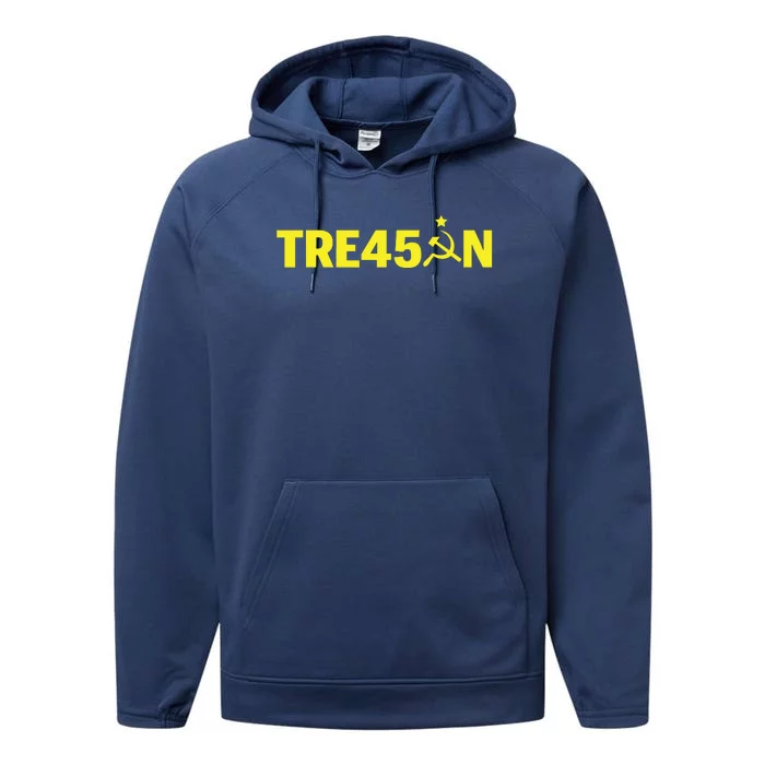 Best Impeach Trump Treason Russian Gop Party Performance Fleece Hoodie