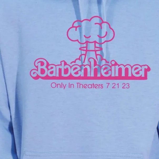 Barbenheimer In Theaters 7 21 23 Barb!e Oppenheimer Barb!e Movie Unisex Surf Hoodie