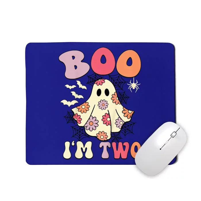 Boo IM Two Years Old 2nd Birthday Groovy Ghost Halloween Mousepad