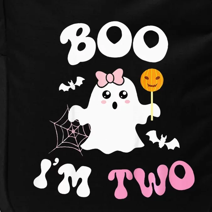 Boo Im Two Ghost Second 2nd Birthday Groovy Halloween Impact Tech Backpack