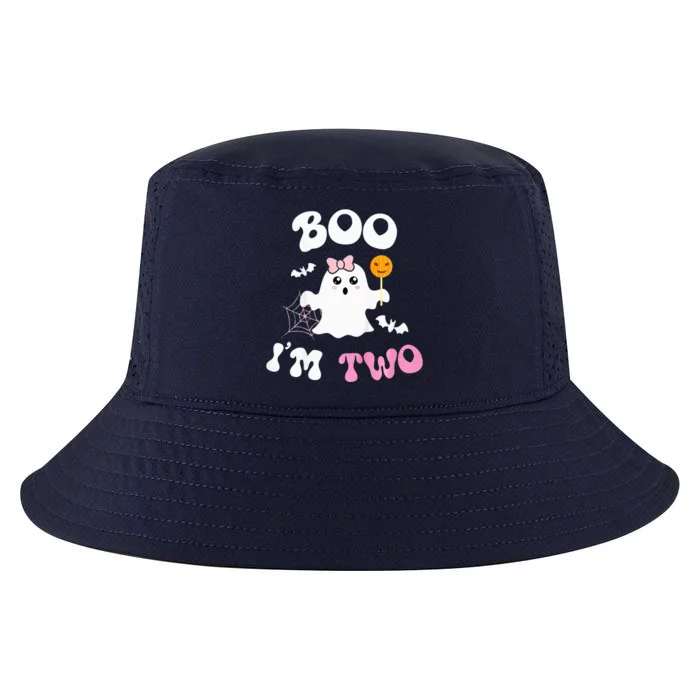 Boo Im Two Ghost Second 2nd Birthday Groovy Halloween Cool Comfort Performance Bucket Hat