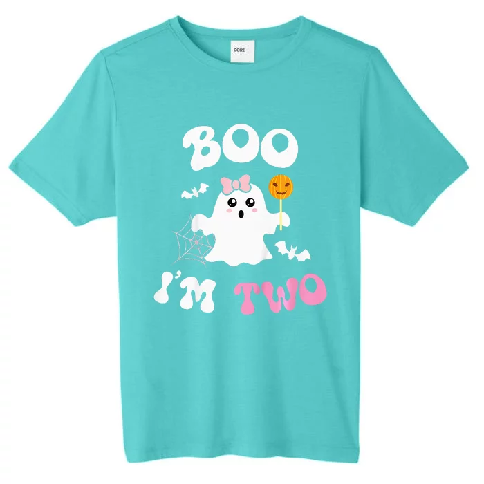 Boo Im Two Ghost Second 2nd Birthday Groovy Halloween ChromaSoft Performance T-Shirt