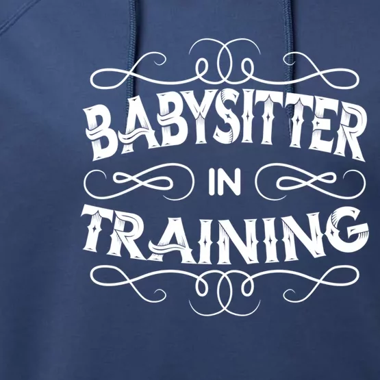 Babysitter In Training Sitting Sitter Job Profession Gift Performance Fleece Hoodie