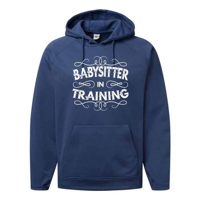 Babysitter In Training Sitting Sitter Job Profession Gift Performance Fleece Hoodie