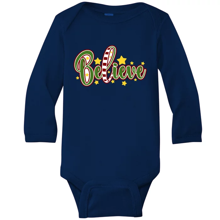 Believe In The Magic Of Christmas Gift Baby Long Sleeve Bodysuit