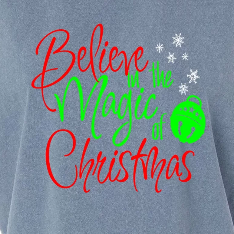 Believe In The Magic Christmas Xmas Sweater Jumper Cool Gift Garment-Dyed Women's Muscle Tee