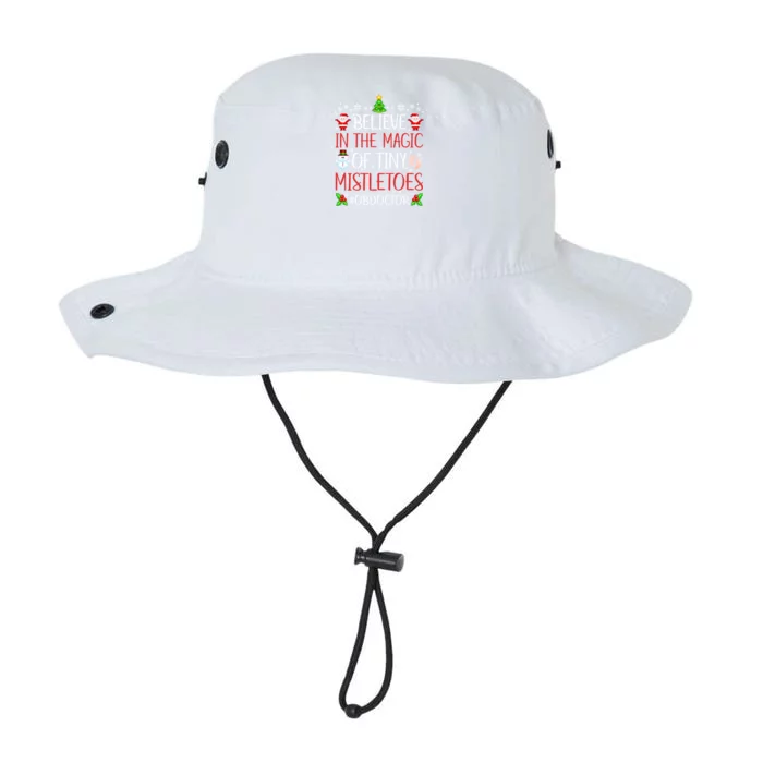 Believe In The Magic Of Tiny Mistletoes Ob Doctor Christmas Funny Gift Legacy Cool Fit Booney Bucket Hat