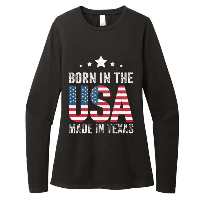 Born In The Usa Made And Raised In Texas Tx Womens CVC Long Sleeve Shirt