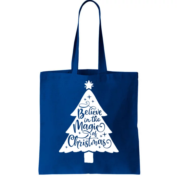 Believe In The Magic Of Christmas Farmhouse Holiday Family Gift Tote Bag