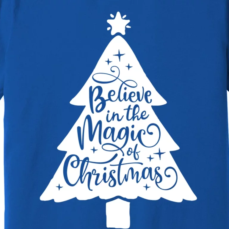 Believe In The Magic Of Christmas Farmhouse Holiday Family Gift Premium T-Shirt