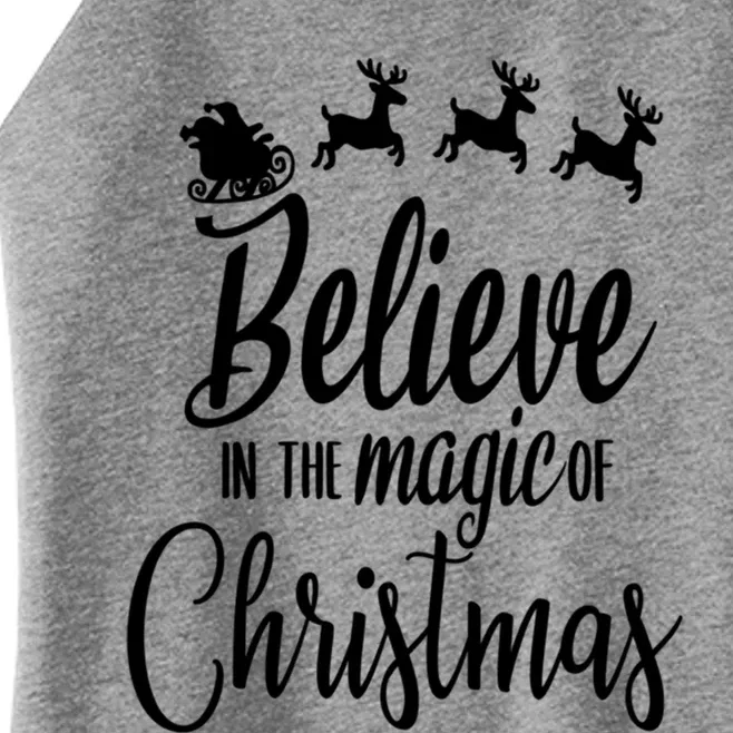 Believe In The Magic Of Christmas Gift Women’s Perfect Tri Rocker Tank