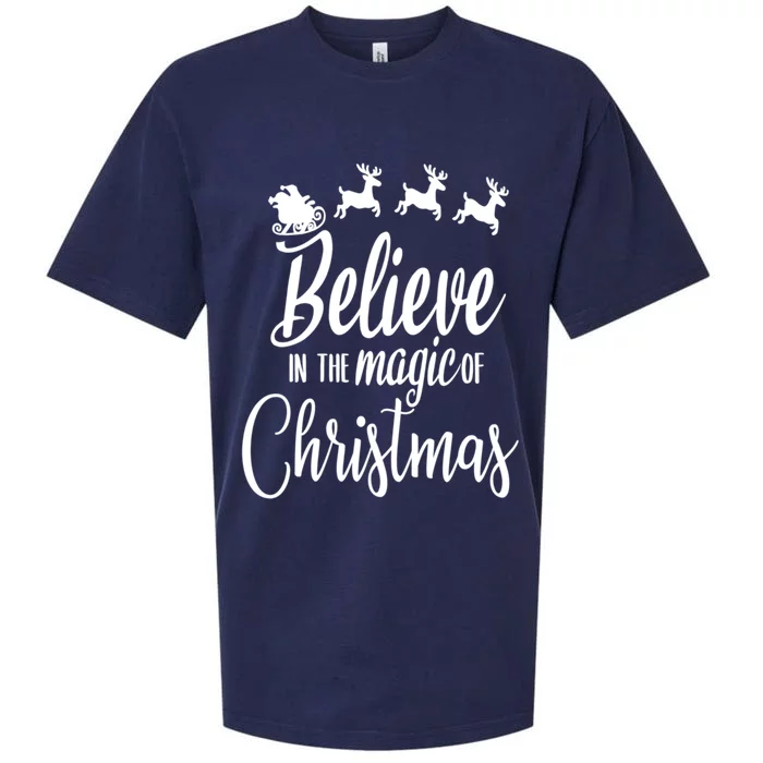 Believe In The Magic Of Christmas Gift Sueded Cloud Jersey T-Shirt