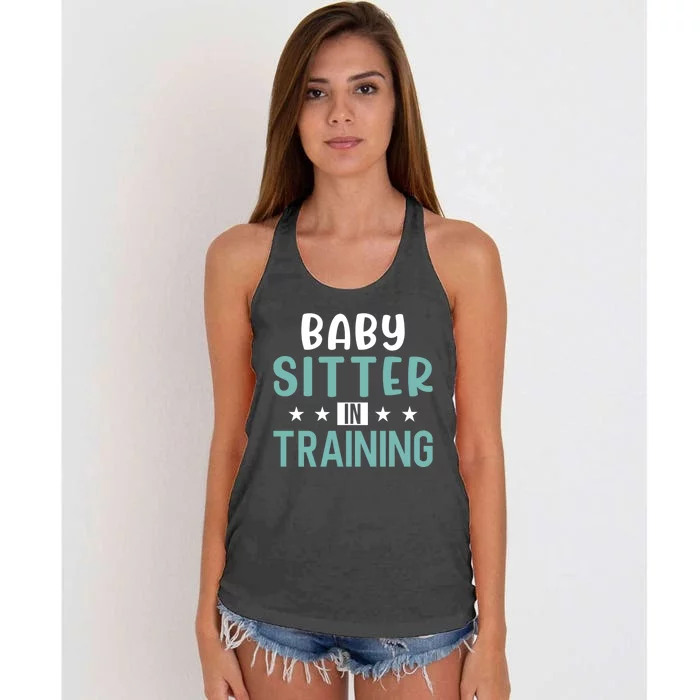 Babysitter In Training Sitter Gift Women's Knotted Racerback Tank