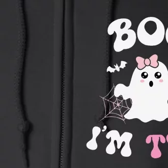 Boo IM Two Ghost Second 2nd Birthday Groovy Halloween Full Zip Hoodie