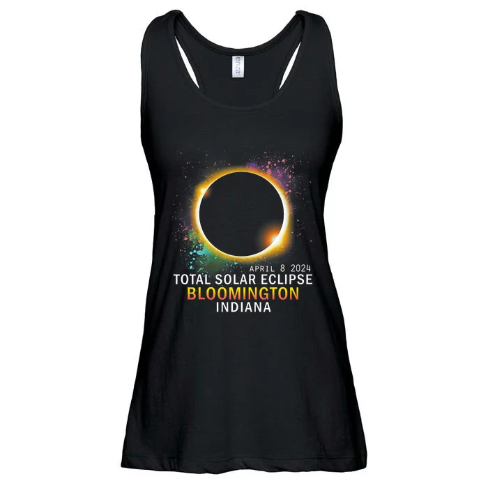 Bloomington Indiana Total Solar Eclipse April 8 2024 Ladies Essential Flowy Tank