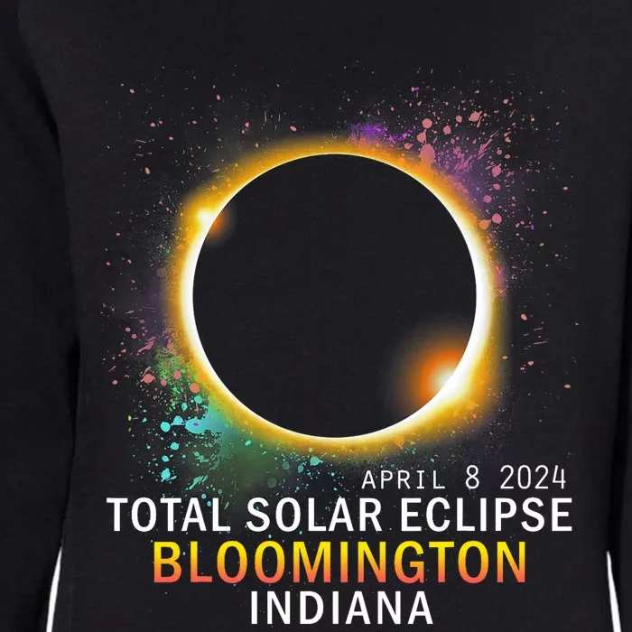 Bloomington Indiana Total Solar Eclipse April 8 2024 Womens California Wash Sweatshirt