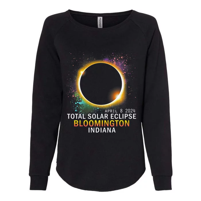 Bloomington Indiana Total Solar Eclipse April 8 2024 Womens California Wash Sweatshirt