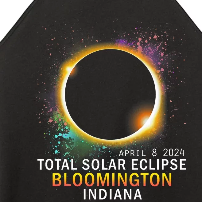 Bloomington Indiana Total Solar Eclipse April 8 2024 Women’s Perfect Tri Rocker Tank