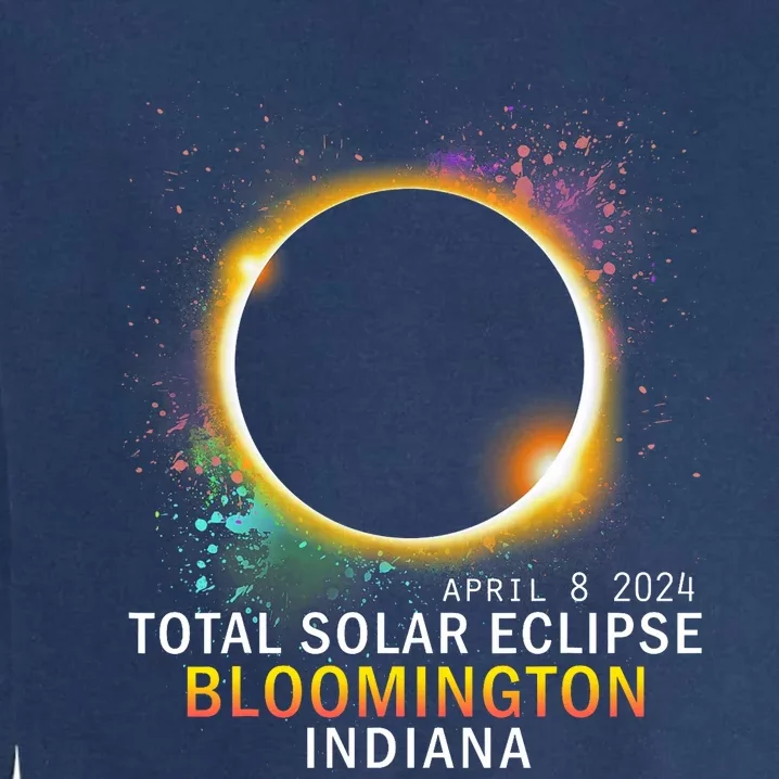 Bloomington Indiana Total Solar Eclipse April 8 2024 Garment-Dyed Sweatshirt