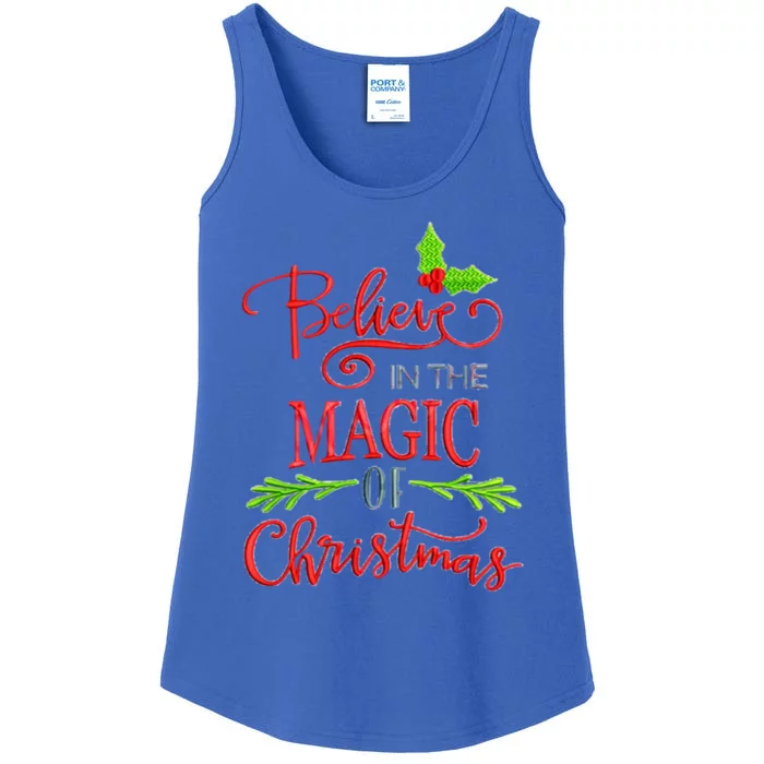 Believe In The Magic Of Christmas Gift Ladies Essential Tank