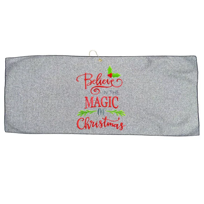 Believe In The Magic Of Christmas Gift Large Microfiber Waffle Golf Towel