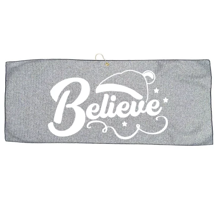 Believe In The Magic Of Christmas Meaningful Gift Large Microfiber Waffle Golf Towel