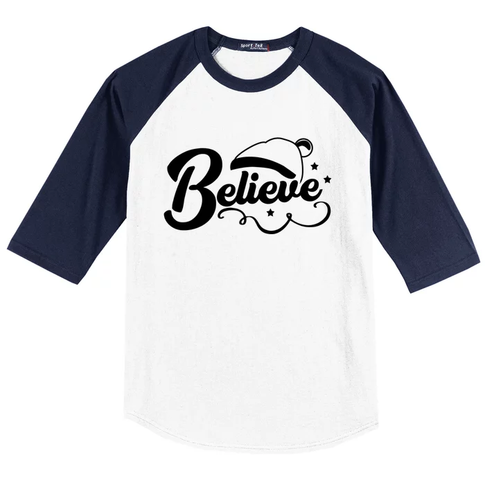 Believe In The Magic Of Christmas Meaningful Gift Baseball Sleeve Shirt