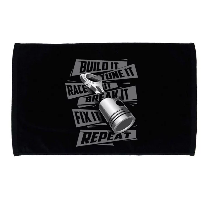 Build It Tune It Race It Repeat Car Enthusiast Microfiber Hand Towel