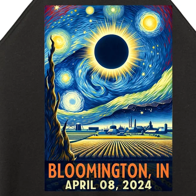 Bloomington Indiana Total Solar Eclipse 2024 Starry Night Women’s Perfect Tri Rocker Tank