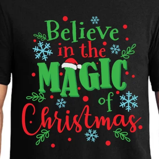 Believe In The Magic Of Christmas Xmas Cool Gift Pajama Set