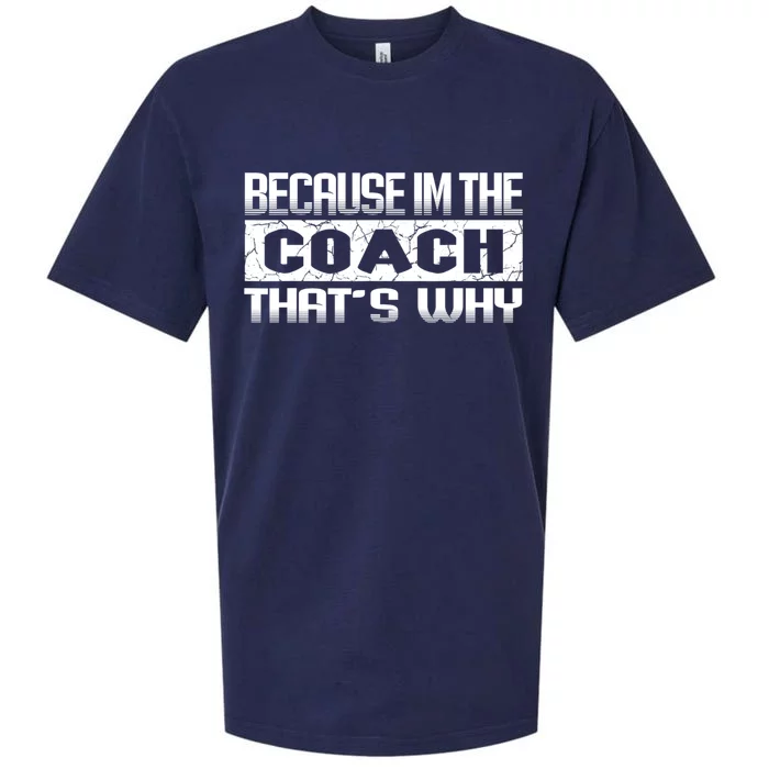 Because I'm The Coach That's Why Funny Vintage Coaching Gift Sueded Cloud Jersey T-Shirt