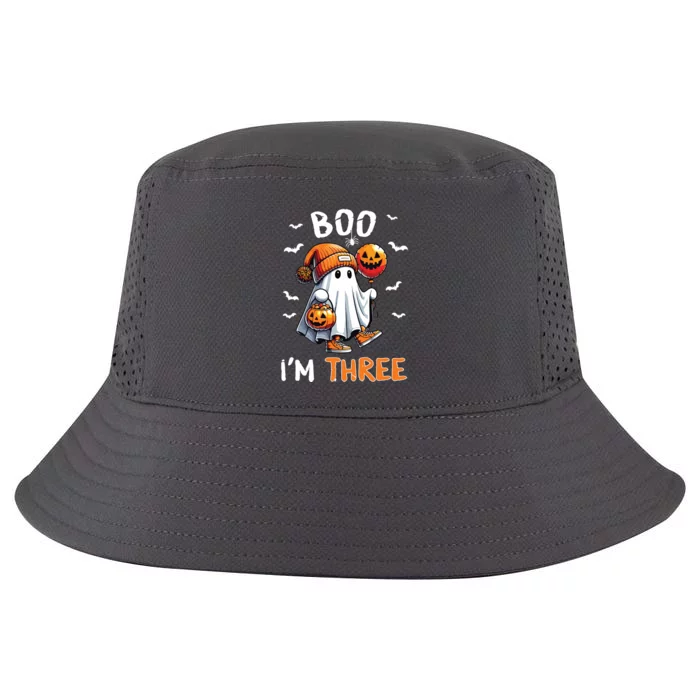 Boo IM Three Ghost 3rd Birthday Halloween Cool Comfort Performance Bucket Hat