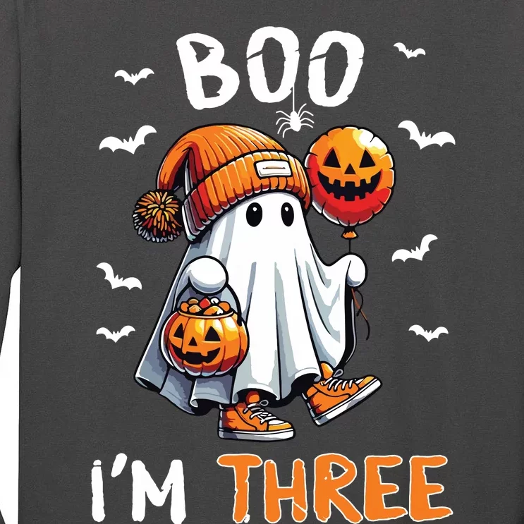 Boo IM Three Ghost 3rd Birthday Halloween Tall Long Sleeve T-Shirt