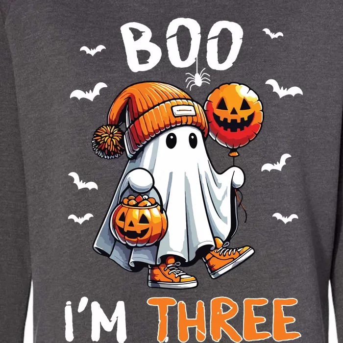 Boo IM Three Ghost 3rd Birthday Halloween Womens California Wash Sweatshirt