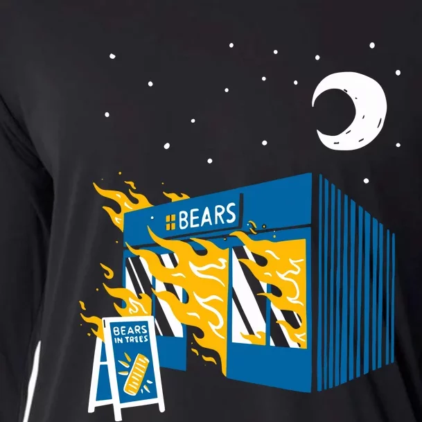 Bears In Trees Bakery On Fire Cooling Performance Long Sleeve Crew