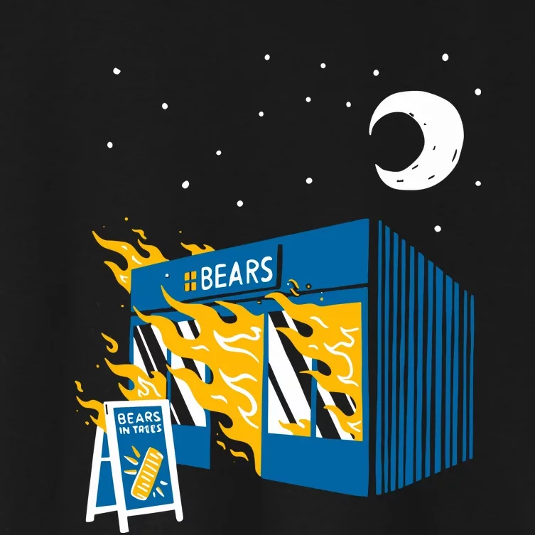 Bears In Trees Bakery On Fire Women's Crop Top Tee