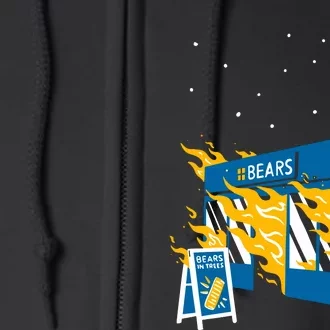 Bears In Trees Bakery On Fire Full Zip Hoodie