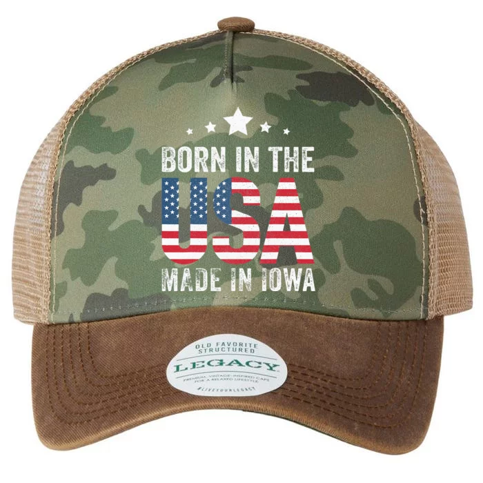 Born in the USA made and raised in Iowa Legacy Tie Dye Trucker Hat