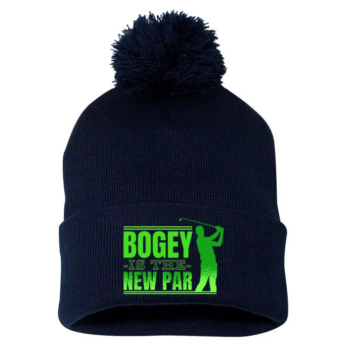 Bogey Is The New Par Funny Golfer Golf Golfing Pom Pom 12in Knit Beanie