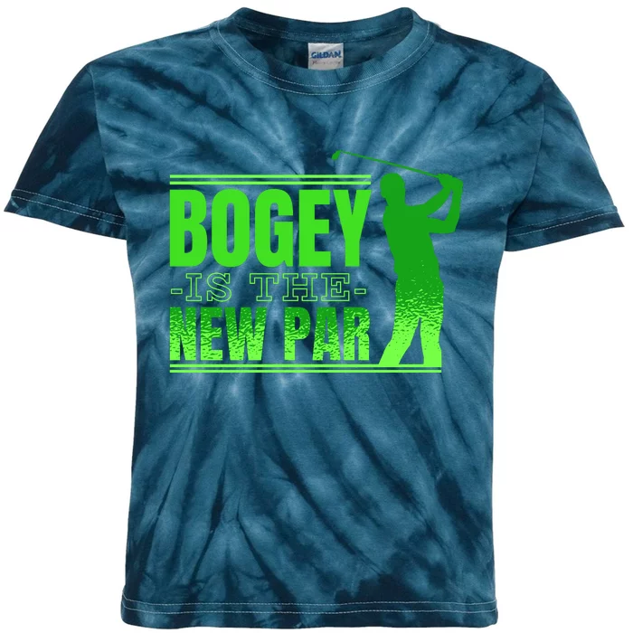 Bogey Is The New Par Funny Golfer Golf Golfing Kids Tie-Dye T-Shirt