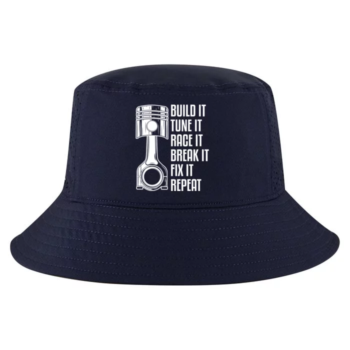 Build It Tune It Race It Break It Fix It Repeat Mechanic Gift Cool Comfort Performance Bucket Hat