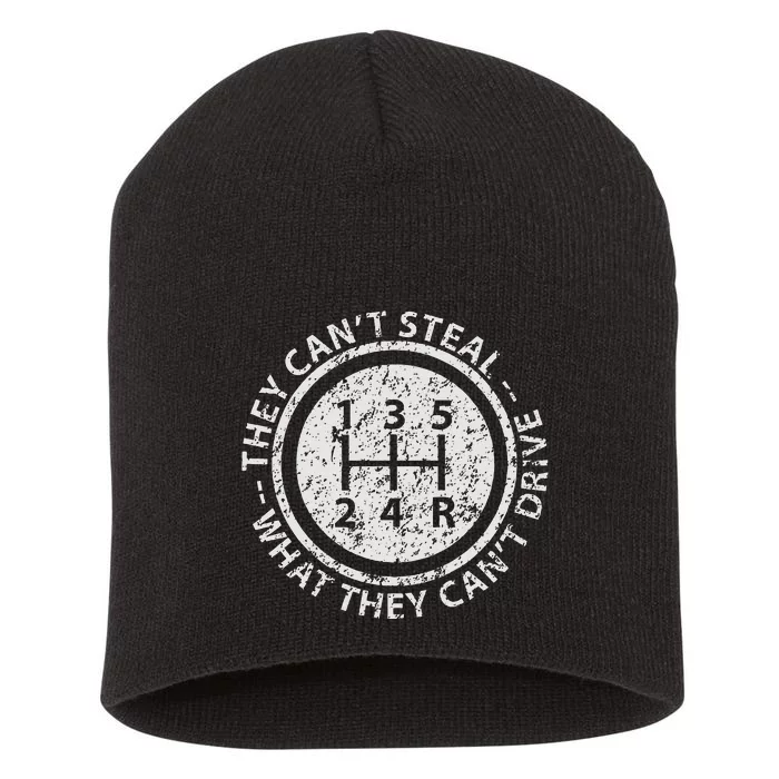 Built In Theft Protection Funny Stick Shift Manual Car Short Acrylic Beanie