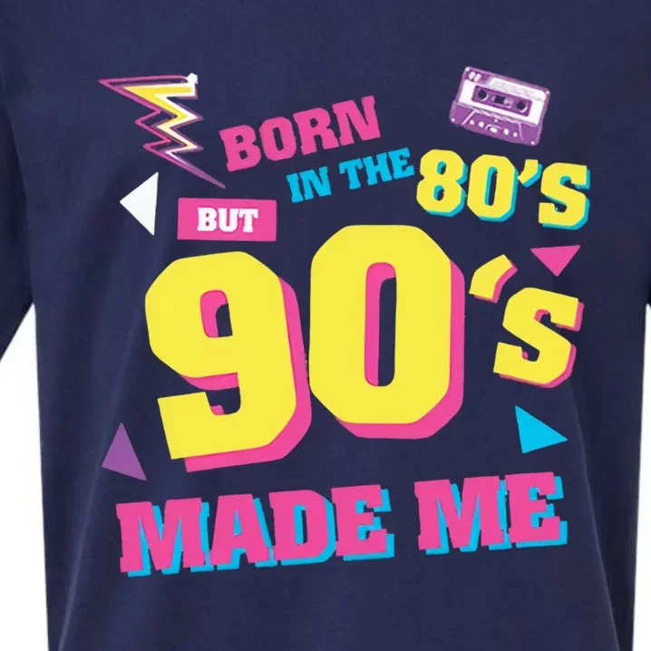 Born In The 80s But 90s Made Me Cassette Tape Sueded Cloud Jersey T-Shirt