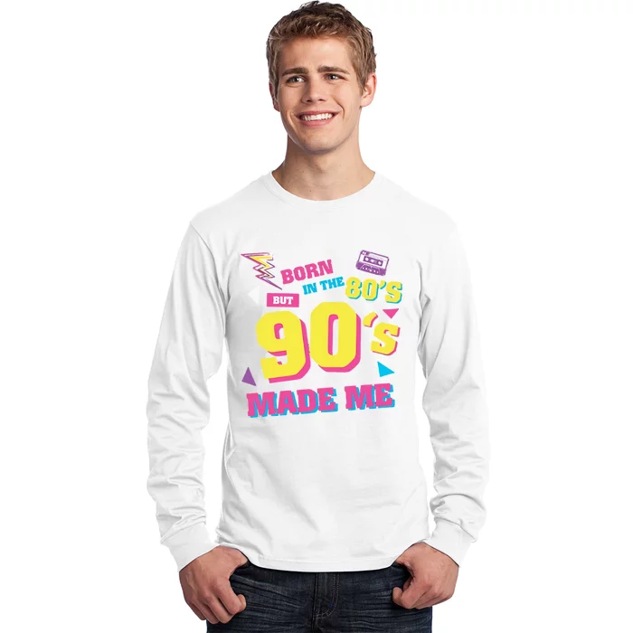 Born In The 80s But 90s Made Me Cassette Tape Long Sleeve Shirt