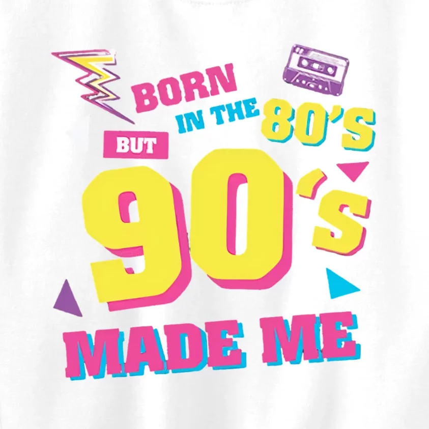 Born In The 80s But 90s Made Me Cassette Tape Kids Sweatshirt