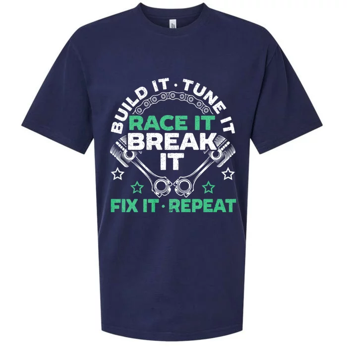 Build It Tune It Race It Break It Fix It Repeat Motorsport Sueded Cloud Jersey T-Shirt