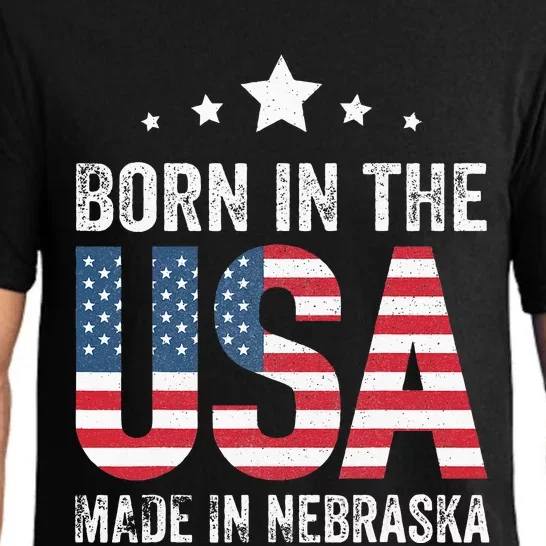 Born in the USA made and raised in Nebraska Pajama Set